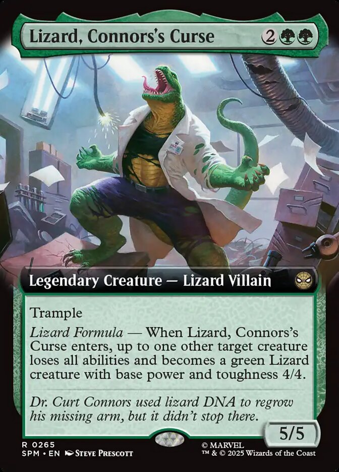 Lizard, Connors's Curse Extended Art - Spider-Man #265