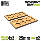 25mm Round 4x2 Wargaming Movemen...