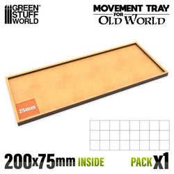 25mm Square 8x3 The Old World Movement Tray | Green Stuff World