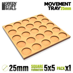 25mm Round 5x5 The Old World Movement Tray | Green Stuff World