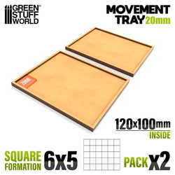 20mm Square 6x5 The Old World Movement Tray | Green Stuff World