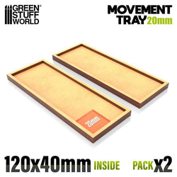 20mm Square 6x2 The Old World Movement Tray | Green Stuff World