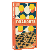A wooden draughts set. Orange lo...