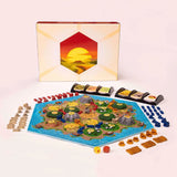 Catan 3d edition - board and contents laid out