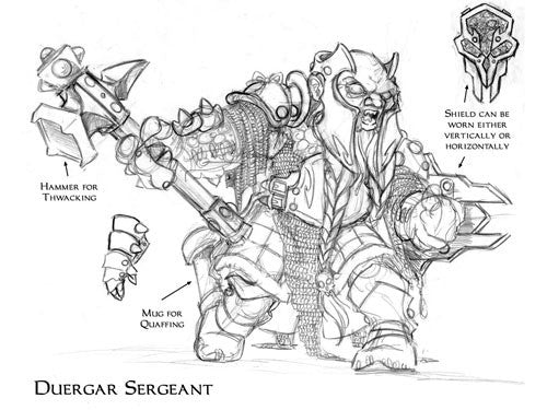 02989: Duergar Sergeant and Grunts (3 figures)
