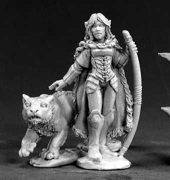 Reaper Dark Haven Legends 03401 - Aeris, Female Elf Ranger and Panther: www.mightylancergames.co.uk