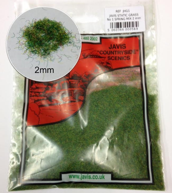 Static Grass - Spring Mix 2mm 15gms approx (JHG1)