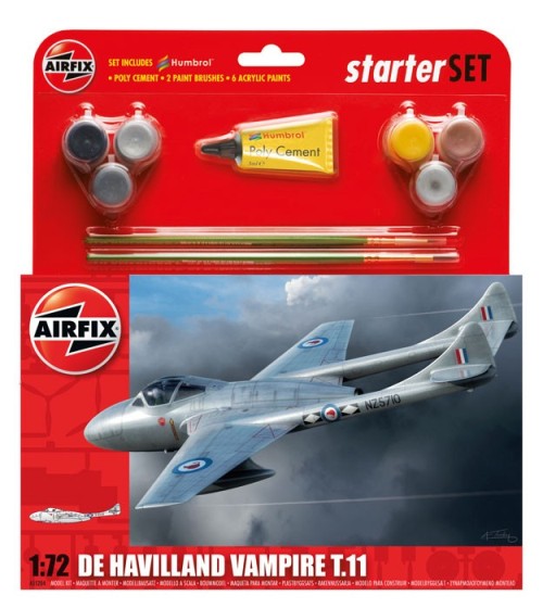 Airfix De Havilland Vampire T11 Starter Set 1:72: www.mightylancergames.co.uk