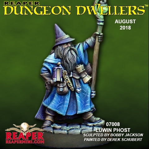 07008: Dungeon Dwellers: Luwin Phost, Adventuring Wizard sculpted by Bobby Jackson