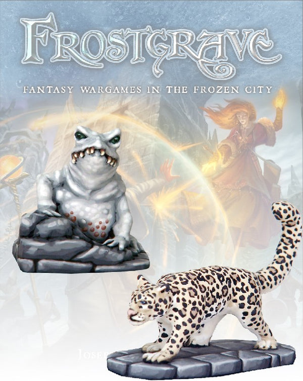 Frostgrave: Ice Toad & Snow Leopard: www.mightylancergames.co.uk