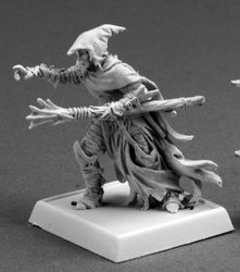 14630: Dramorion, Dark Elf Sorcerer sculpted by Julie Guthrie