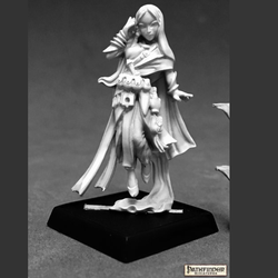 Reaper Miniatures 60202 Rivani, Iconic Psychic sculpted by Bobby Jackson from the Pathfinder metal miniatures