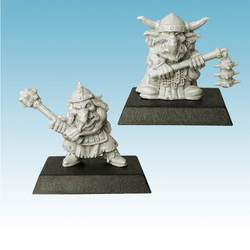 Version five of the Ugruk-tar Goblin Mercenaries are full of character, one holds a flail and the other a Morningstar by Spellcrow