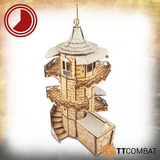 This TT Combat MDF Captain Bamboozle's Wizard Tower is an impressive structure with spiral walk ways on the outside and a pointed roof. Fantastic for lots of games and settings.