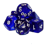 A set of Dark Blue Gem dice for ...