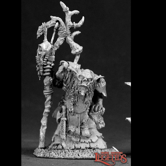 Reaper Miniatures 03043 Surkar, Orc Shaman sculpted by Jason Wiebe for the dark heaven legends metal miniatures range