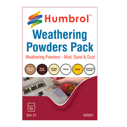 Weathering Powders Pack- Humbrol - Mud, Sand & Dust