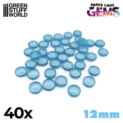 Light Blue Board Game Gems by Green Stuff World 