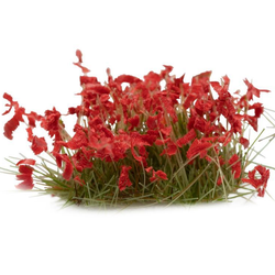 hese tufts, by Gamers Grass, are covered with red petals 
