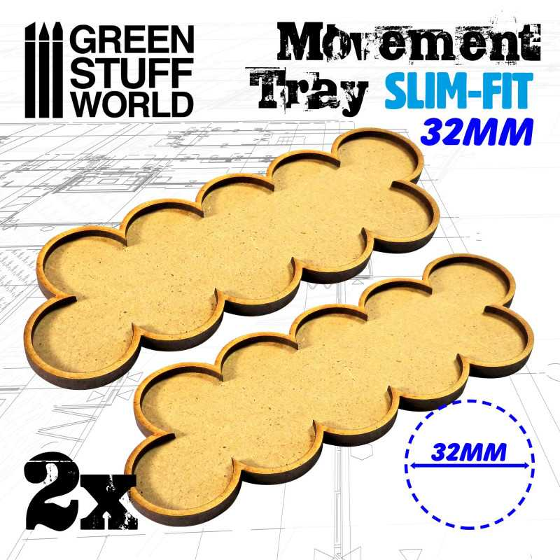 32mm Skirmish Movement Trays by Green Stuff World