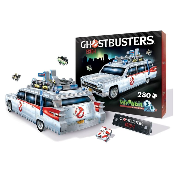 Ghostbuster Ecto-1 Wrebbit 3D Puzzle lets you use the 280 foam backed puzzle pieces to create the iconic vehicle from the cult classic film making a great display piece.