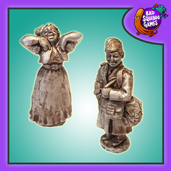 A pack of two metal miniatures representing Josephine Baker a French resistance agent and entertainer. This pack has been sculpted by Alan Marsh and includes a figure in uniform and one in normal dress such as those she would have worn to entertain her fans