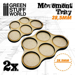 28.5mm Skirmish Movement Trays by Green Stuff World