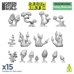 Fantasy Mushrooms by Green Stuff World from their Resin Bits range