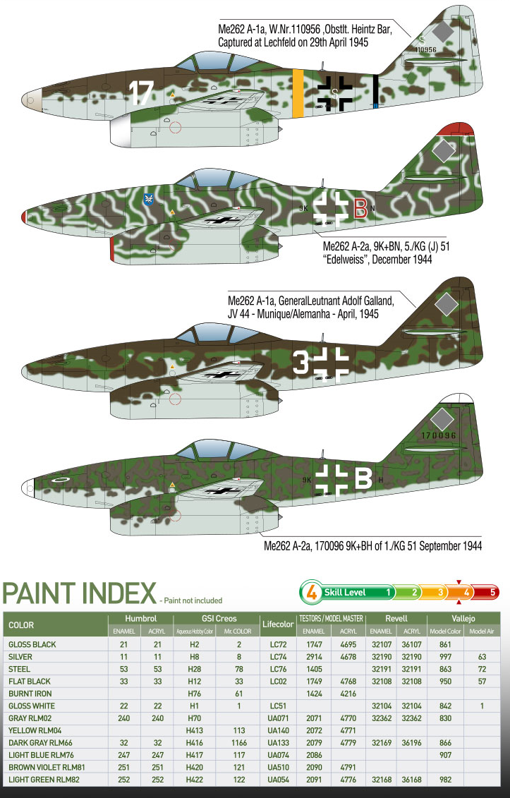 Me262A-1/2 "Last Ace" Limited Edition - Academy 1:72
