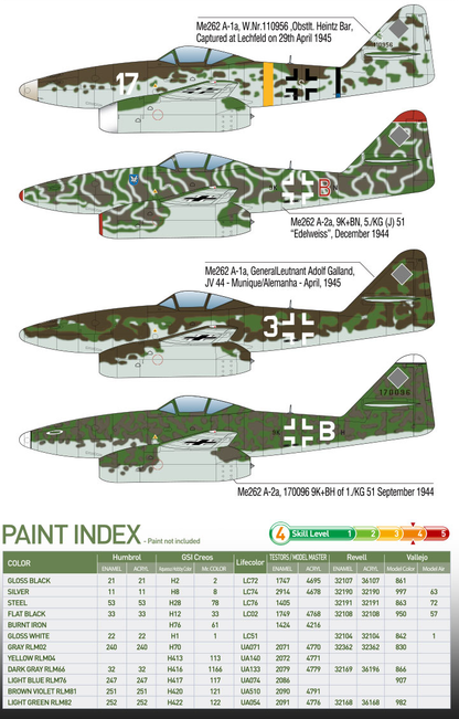 Me262A-1/2 "Last Ace" Limited Edition - Academy 1:72