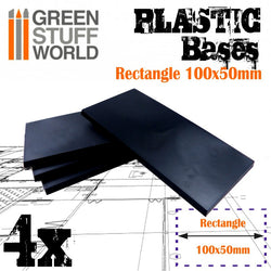 Plastic Base Rectangle 100x50mm -9834- Green Stuff World