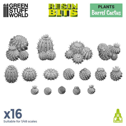 Green Stuff World resin barrel cactus in a 1/48 scale 