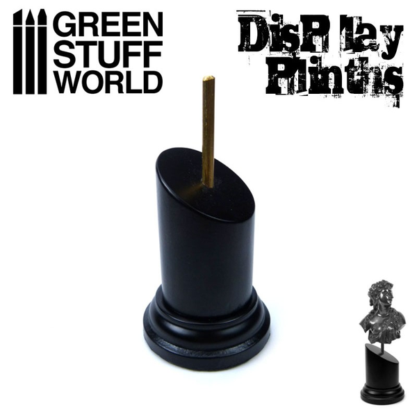 3.5cm Black Tapered Round Bust Plinth - Green Stuff World