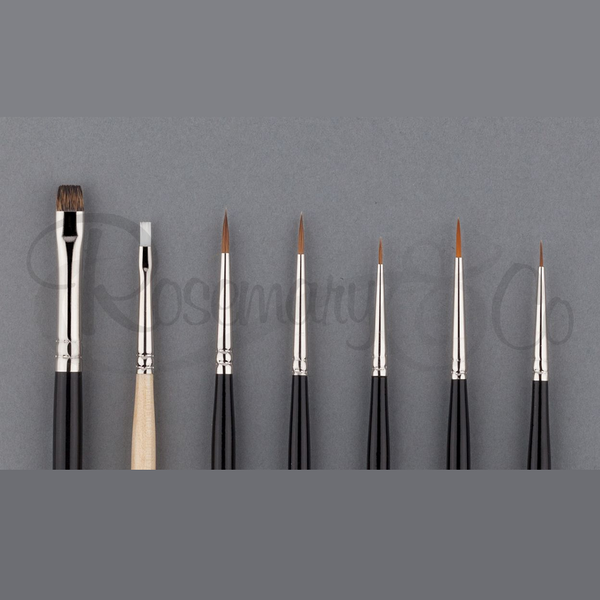 The Miniature Brush Set by Rosemary & Co. a line of 7 paint brushes