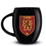 This black mug has the house crest for Gryffindor on one side and the school tie colours on the other. Gryffindor oval Harry Potter mug