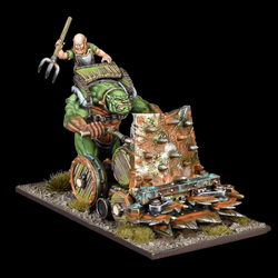 crop harvester powered by troll and operated by a halfling. Kings of war halfling harvester 