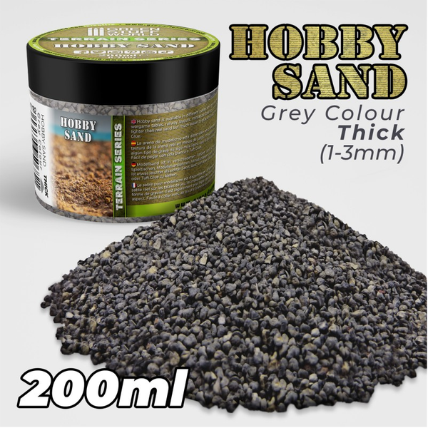 Thick Hobby Sand- Dark Grey - 200ml - Green Stuff World