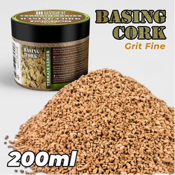 Grit Fine Basing Cork  200ml tub by Green Stuff World 