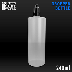 Dropper Bottle 240ml by Green Stuff World a refillable plastic bottle for your hobby needs. 