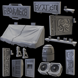 Battlezone Street Accessories for Terrain Crate  MGTC211by Mantic Games, plastic accessories of street items