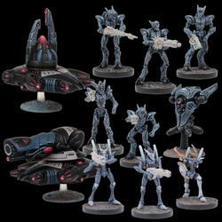 Deadzone Asterian War Clade Starter - MGDZA103 by Mantic games. Alien miniatures for tabletop games