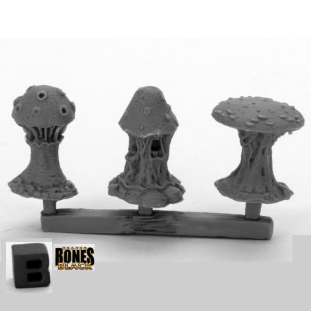 44045 - Shrieking Fungi (3) (Reaper Bones Black)