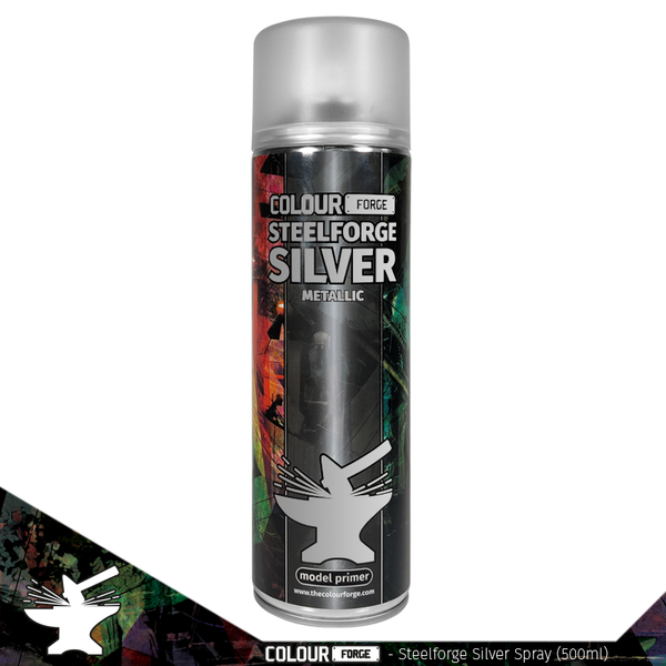 can of Steelforge Silver Spray  Colour Forge Model Primer
