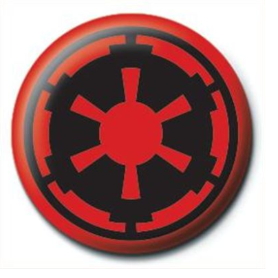 Empire Symbol Badge - Star Wars red and black empire symbol Badge