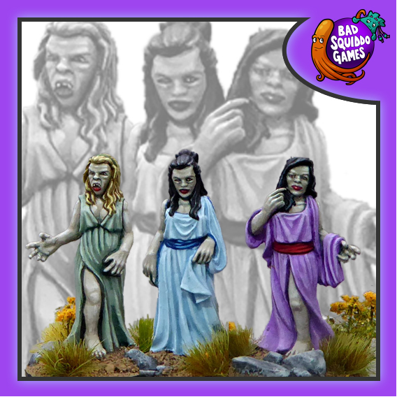 Bad Squiddo Games 3 metal miniatures from Bad Squiddo Games of three vampire