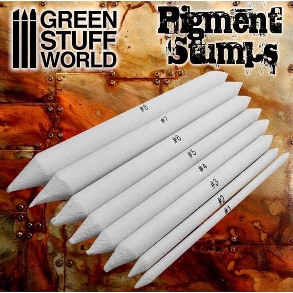 Pigment Blending Stumps Set 8x  -1690- Green Stuff World