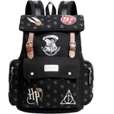 Harry Potter Patches Black Mochila Backpack