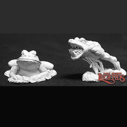 Reaper Miniatures dark heaven legends metal miniatures, 02665: Killer Frogs sculpted by Jason Wiebe