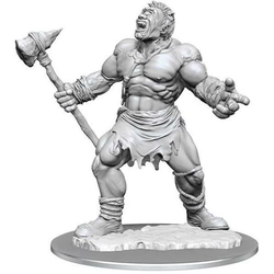 Cyclops unpainted miniature by Wizkids as part of their Wave 16 Nolzur's Marvelous Miniatures range for Dungeons and Dragons. A miniature representing the smallest of the giants holding a sharped stone axe weapon in one hand. 