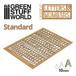 Standard 10mm Letters and Numbers